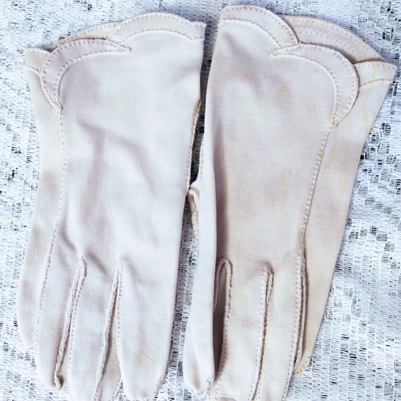 LADIES VINTAGE CRESCENDOE LEATHER TAILORED ALL COTTON FASHION DRIVING GLOVES 7 - Picture 5 of 10